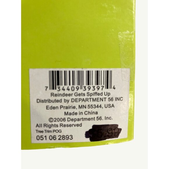 Department 56 Christmas With The Clauses Reindeer Gets Spiffed Up Ornament - Picture 8 of 10